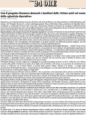 sole24ore-rassegna-stampa sole24ore rassegna stampa progetto sicomoro - prison fellowship italia